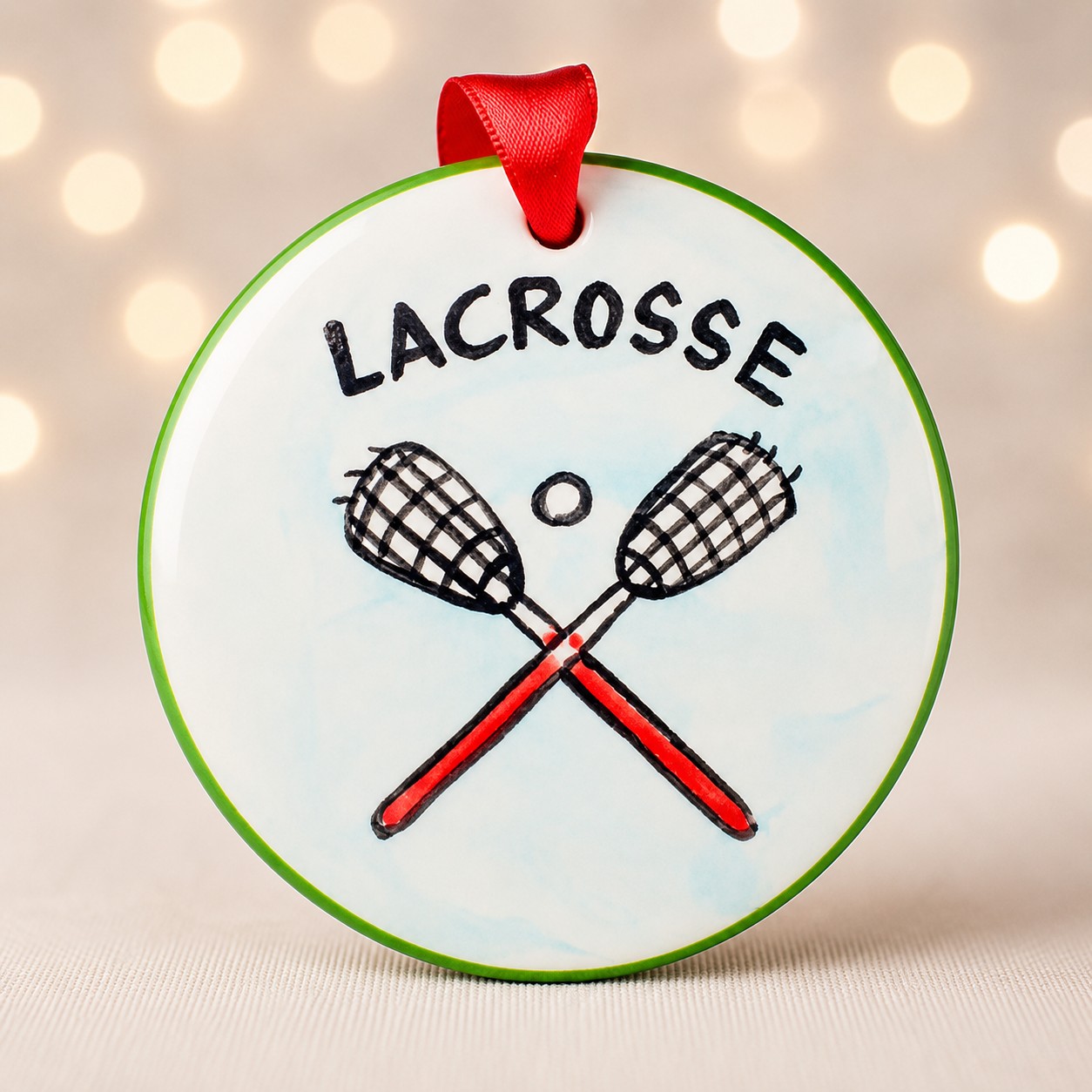 Lacrosse Flat Ornament